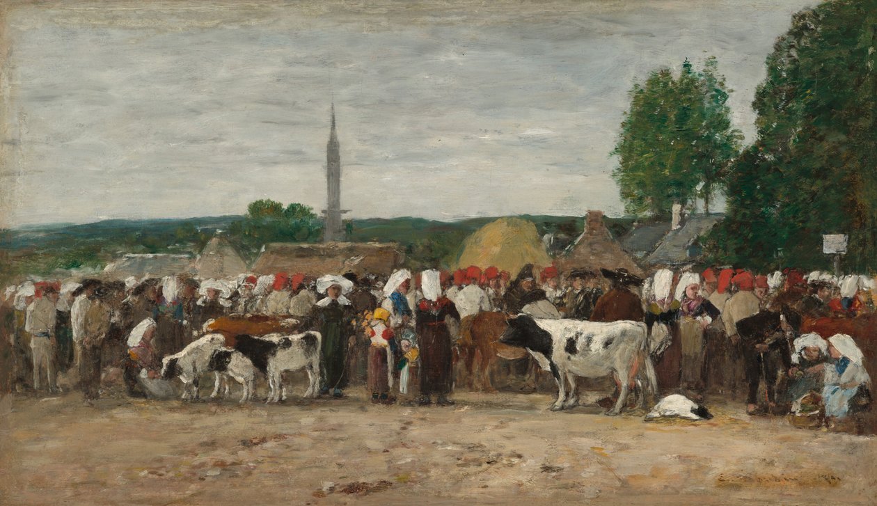 Veletrh v Bretani od Eugène Boudin