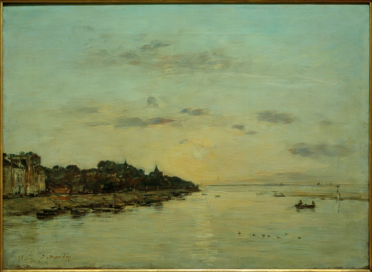ústí řeky Somme od Eugene Louis Boudin