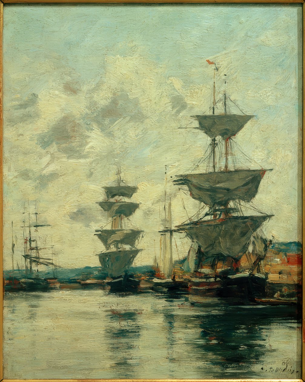 Povodí přístavu Deauville od Eugene Louis Boudin