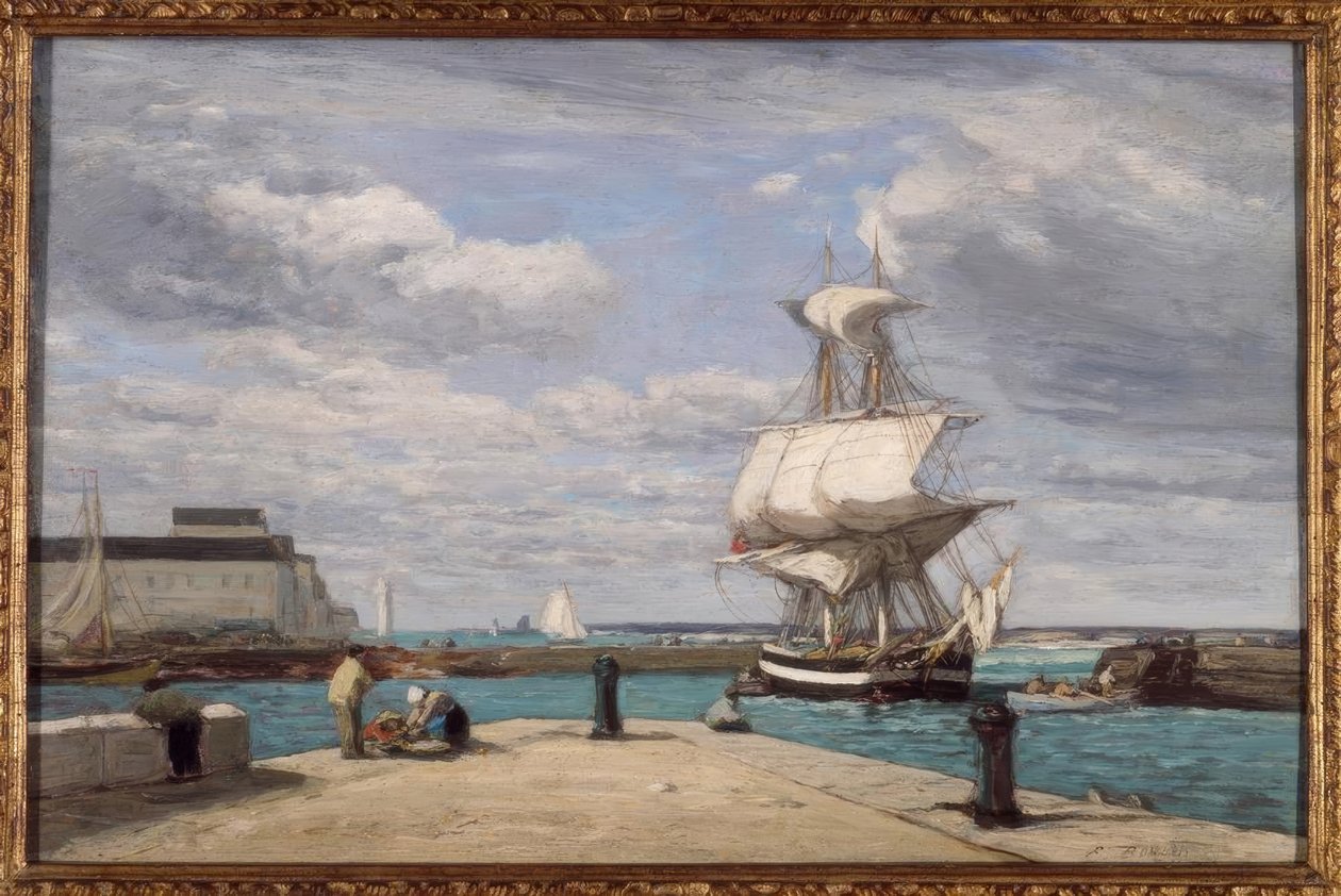 Honfleur, přístav od Eugene Louis Boudin
