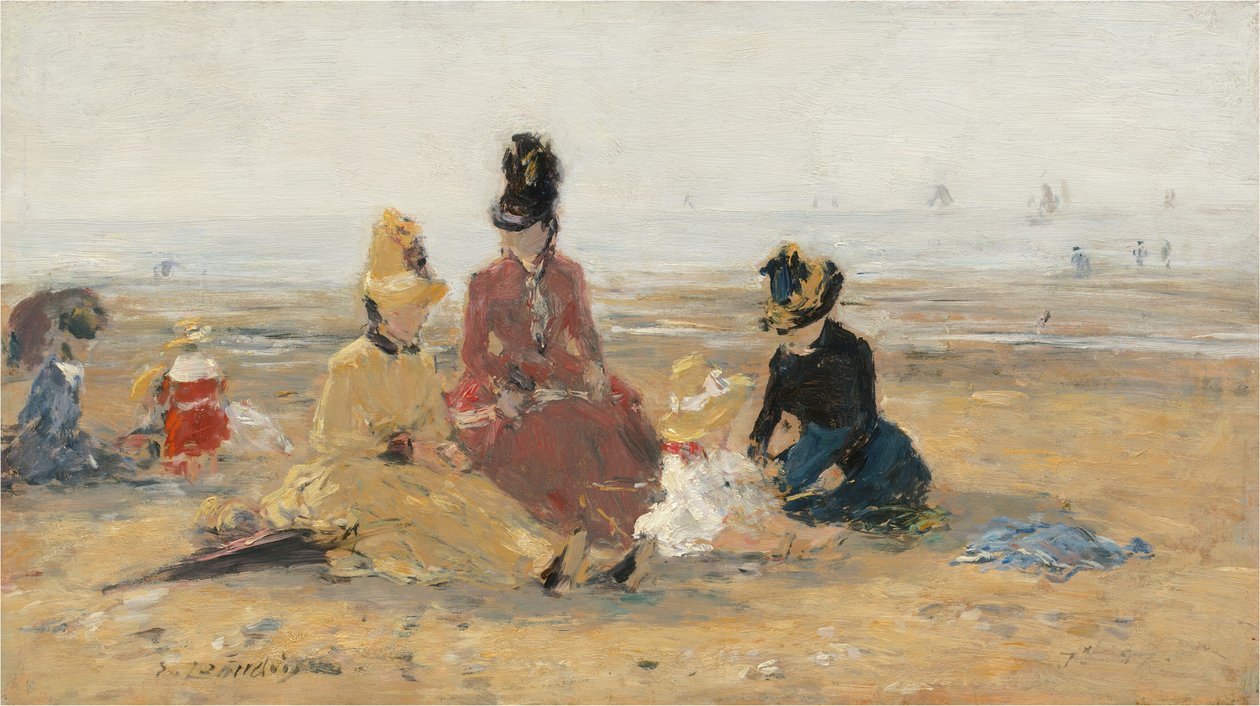 Na pláži, Trouville od Eugène Boudin