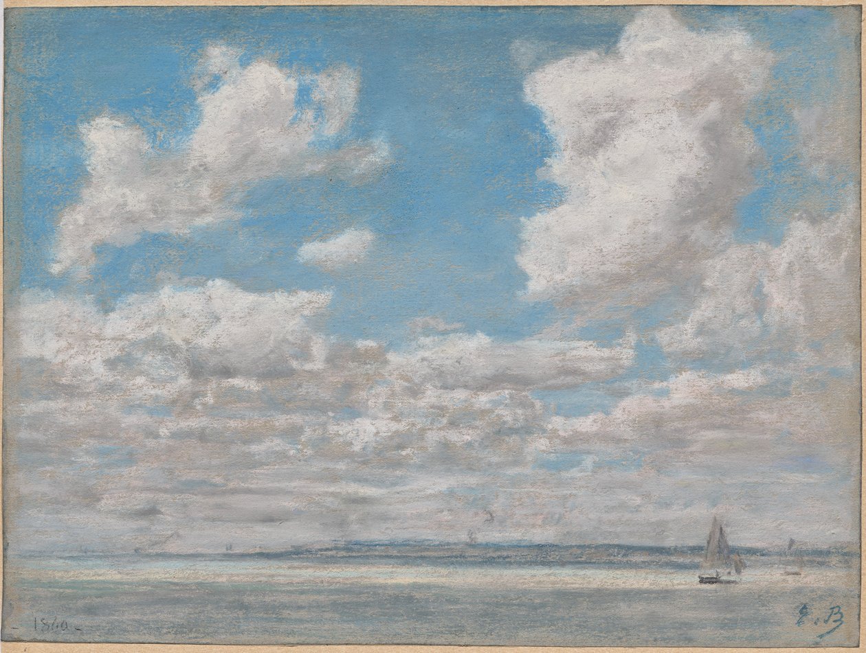 Přímořská krajina s otevřenou oblohou od Eugène Boudin
