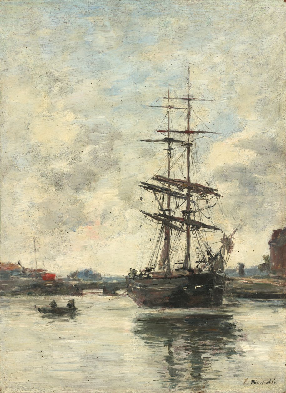 Loď na Touques od Eugène Boudin