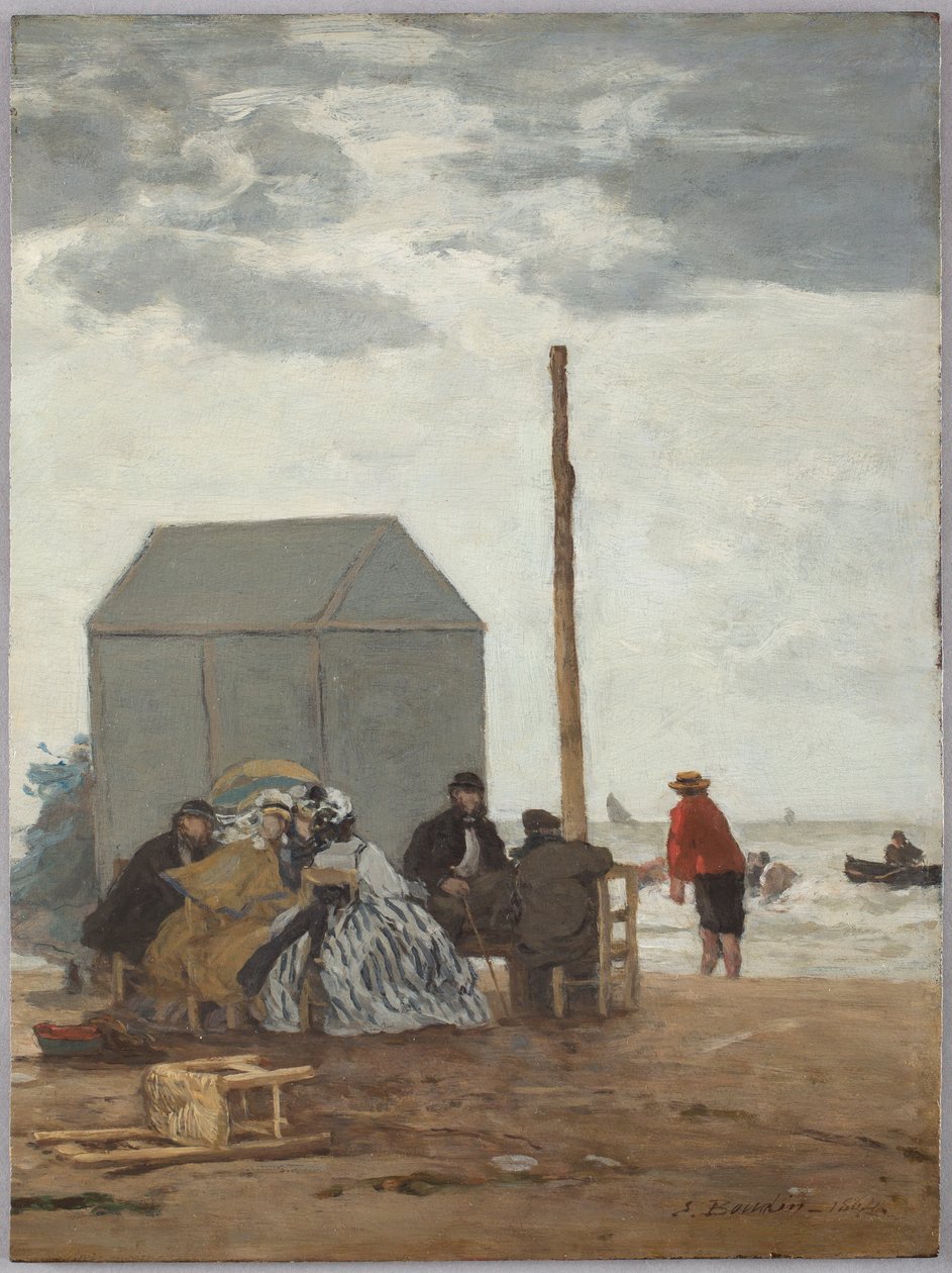 Pláž v Deauville od Eugène Boudin