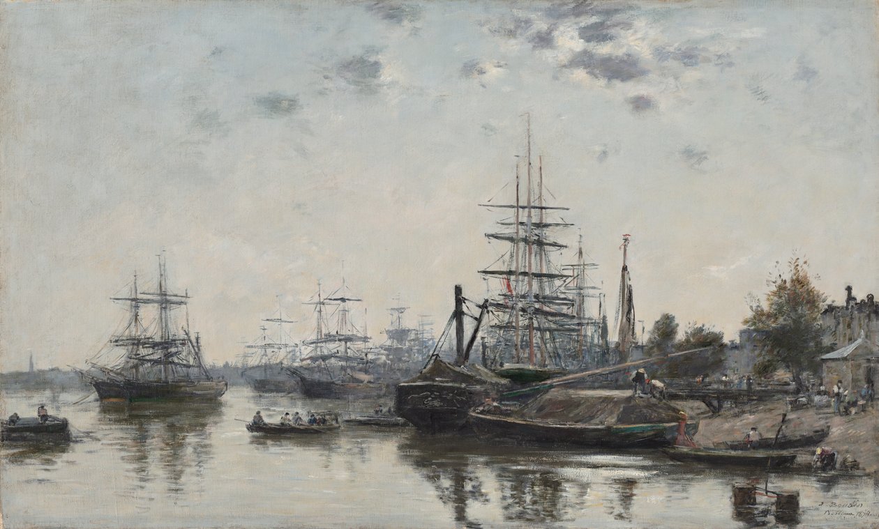 Pohled na Bordeaux, z Quai des Chartrons od Eugène Boudin