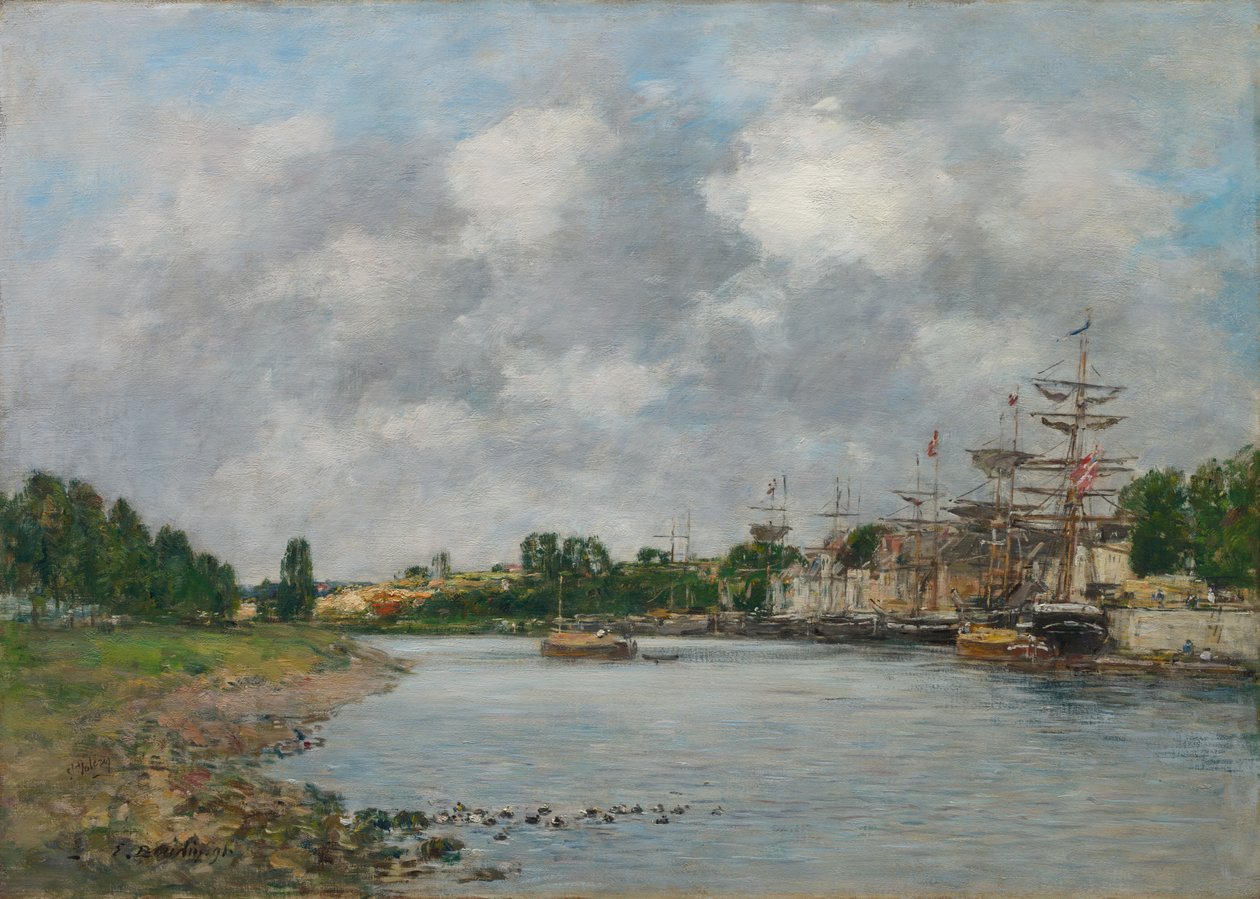 Pohled na přístav Saint-Valéry-sur-Somme od Eugène Boudin