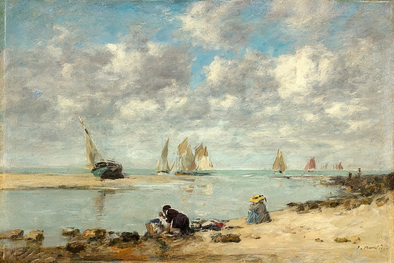 Pračka poblíž Trouville. 1872/1876 od Eugene Louis Boudin