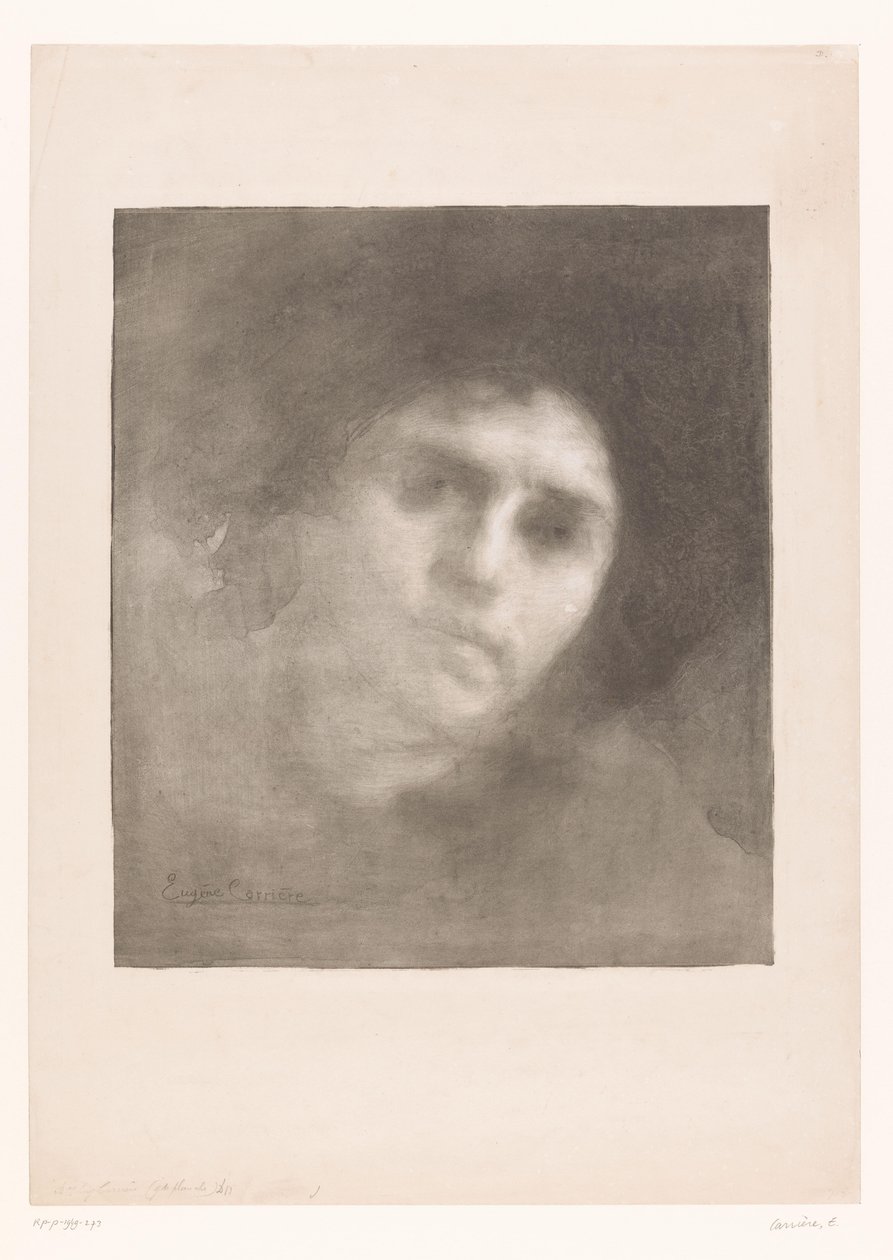 Portrét Madame Carriere Paní Eugene Carriere od Eugène Carrière