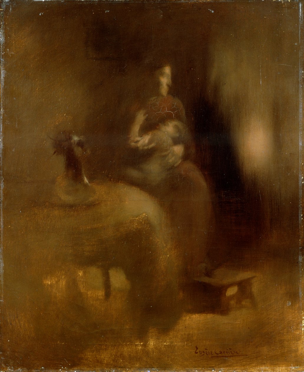 Žena s dítětem v klíně, 1890s. od Eugène Carrière
