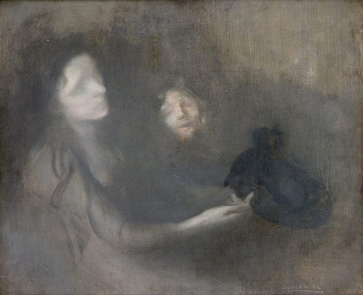 Žena s kloboukem od Eugène Carrière