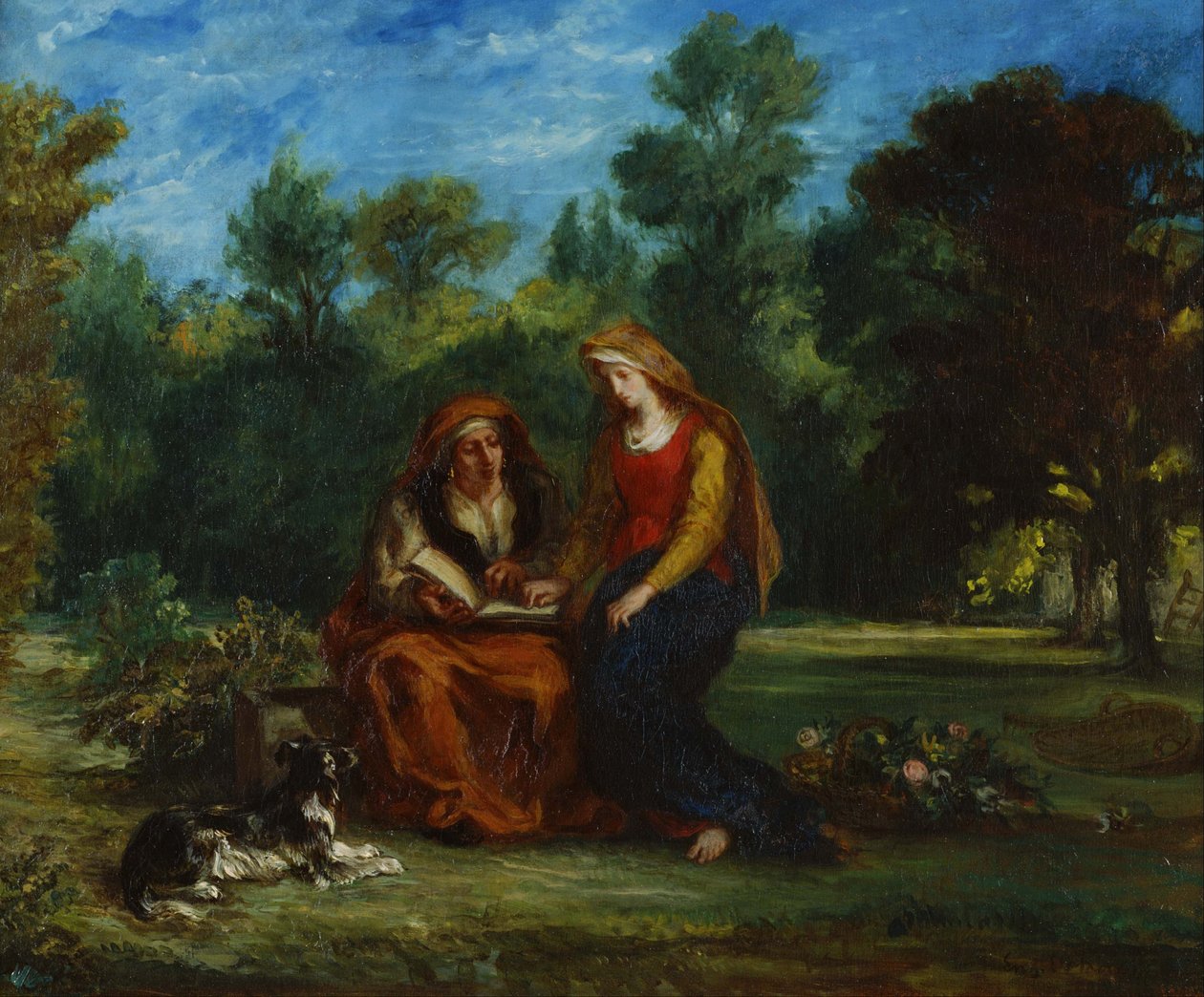 Vzdělávání Panny Marie od Eugène Delacroix