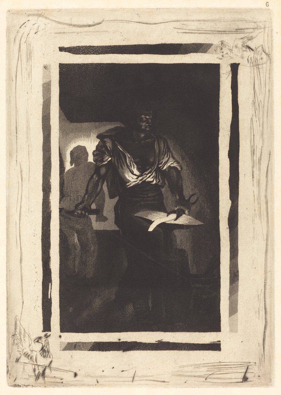 Kovář Un Forgeron, 1833. od Eugène Delacroix