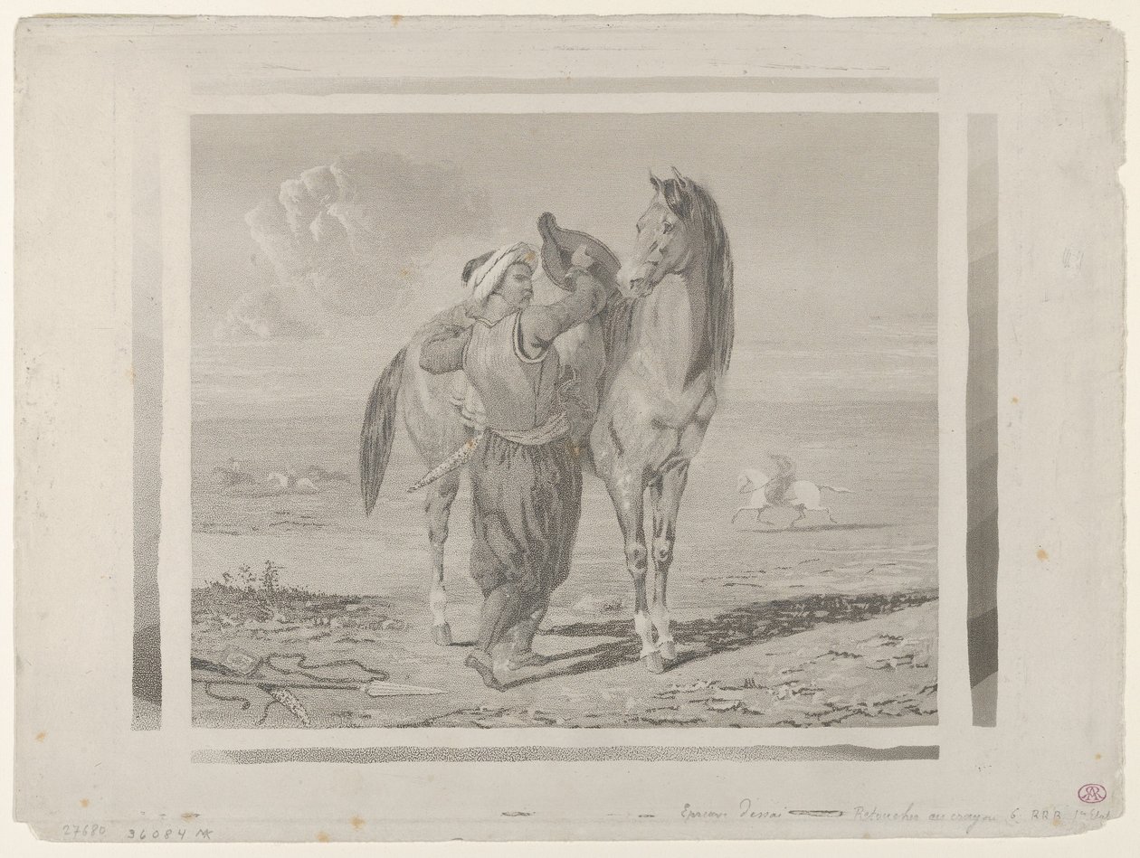 Turek osedlající svého koně, 1824., 1824. od Eugène Delacroix