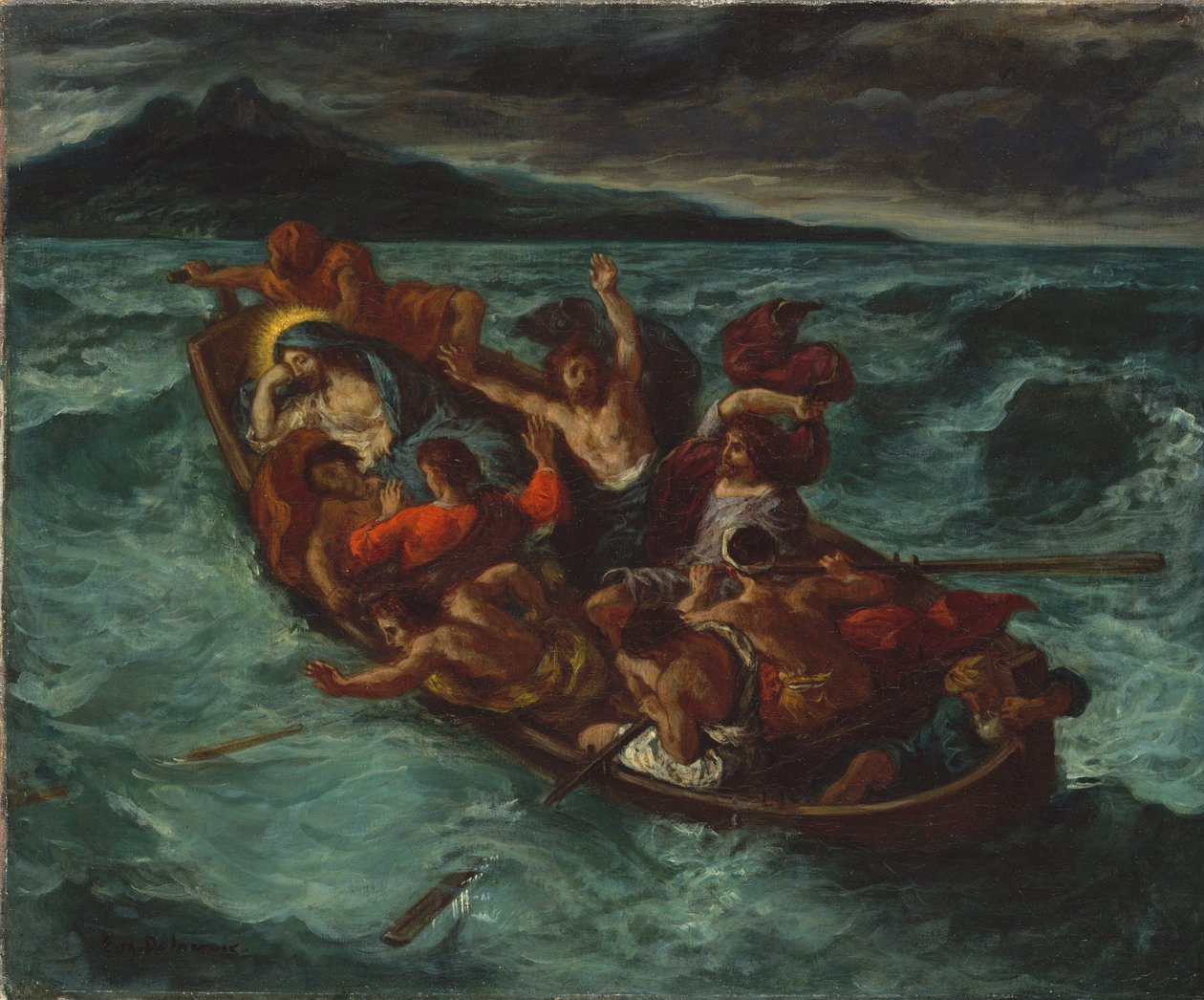 Kristus spící během bouře od Eugène Delacroix