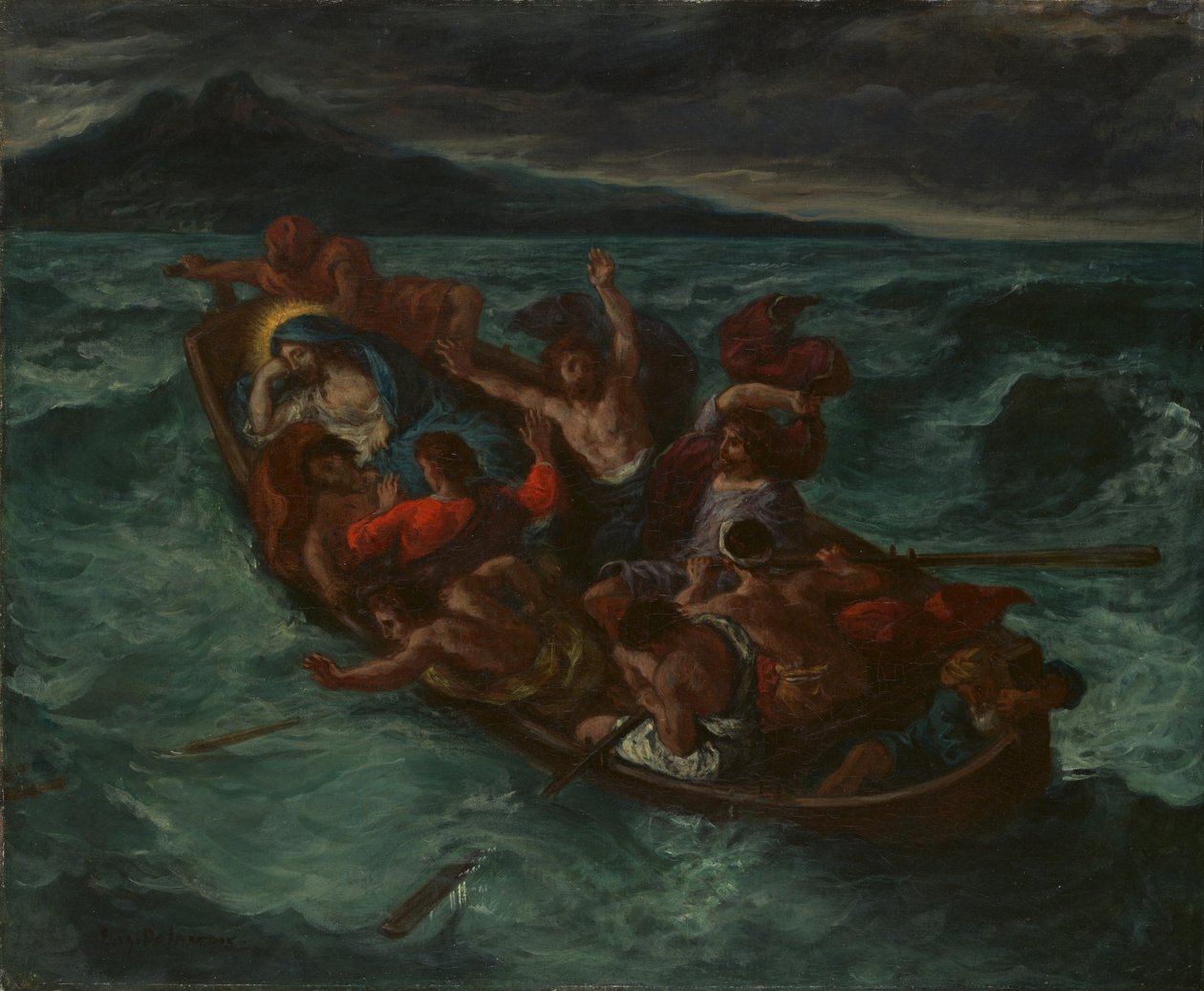 Kristus spí během bouře, ca. 1853. od Ferdinand Victor Eugene Delacroix
