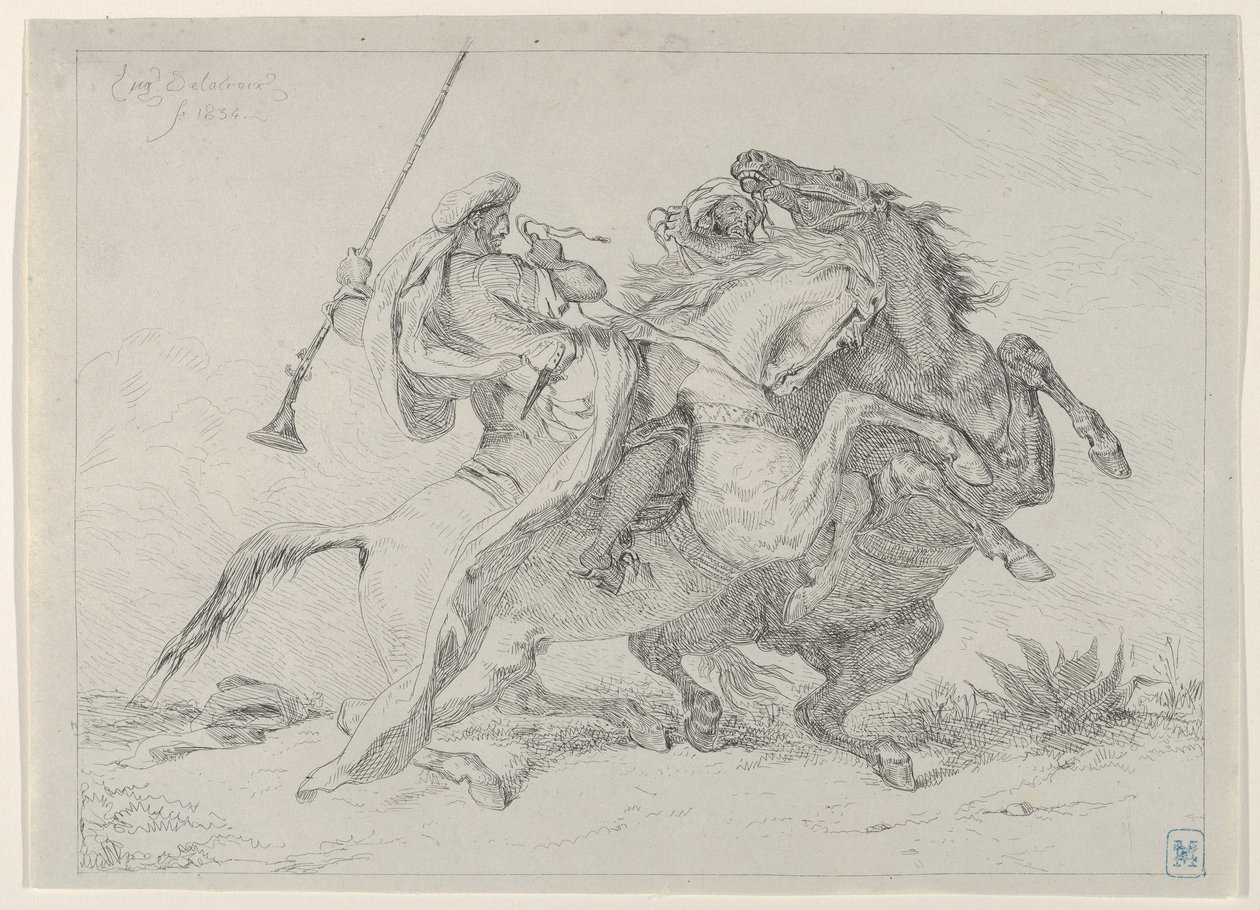 Srážka maurských jezdců, 1834., 1834. od Eugène Delacroix