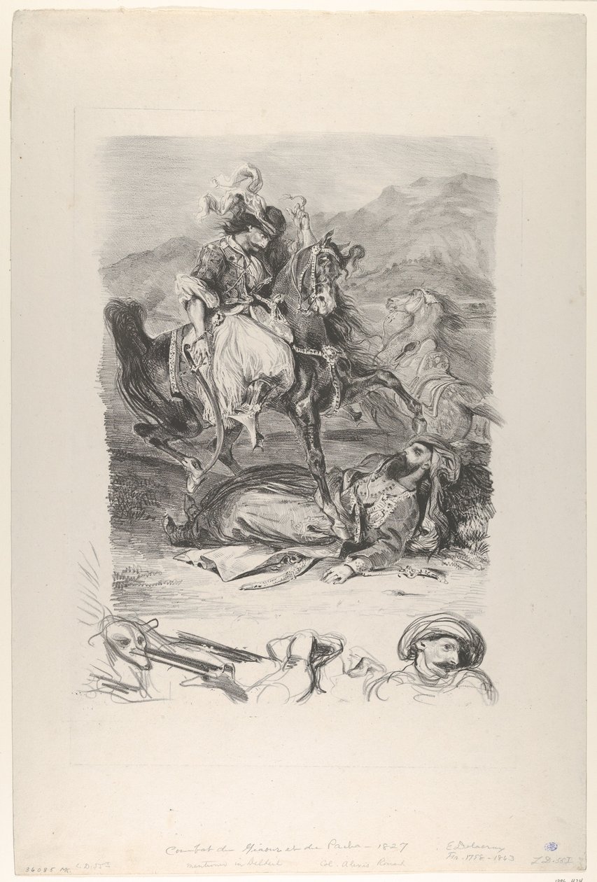 Boj Giaoura a Paši, 1827., 1827. od Eugène Delacroix