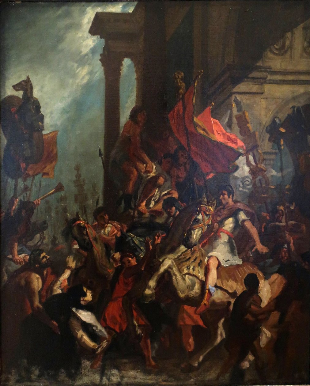 Francouzština:  La justice de Trajan Trajánova spravedlnost od Eugène Delacroix