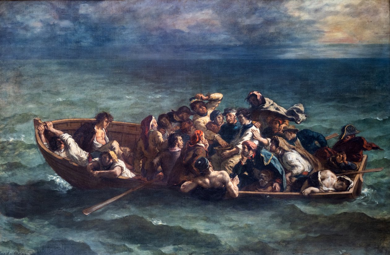 Francouzština:  Le naufrage de Don Juan Ztroskotání Dona Juana od Eugène Delacroix