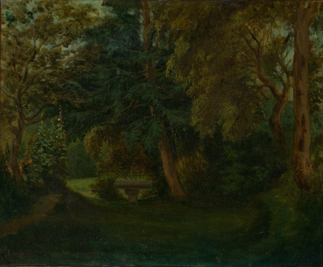 George Sandova zahrada v Nohant, ca. 1842-43. od Eugène Delacroix