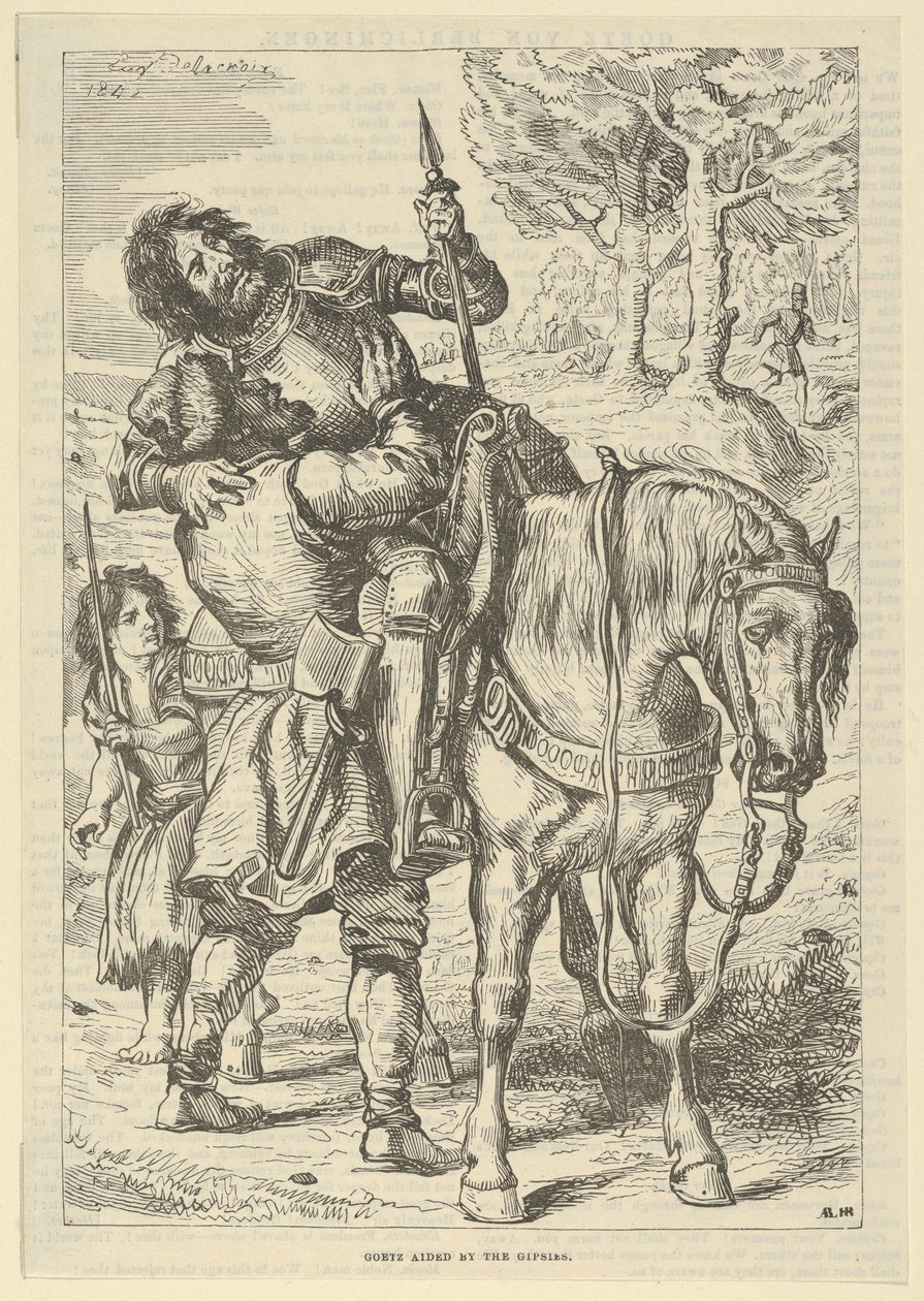 Goetz Aided by Cikáni, po roce 1845, po roce 1845. od Eugène Delacroix