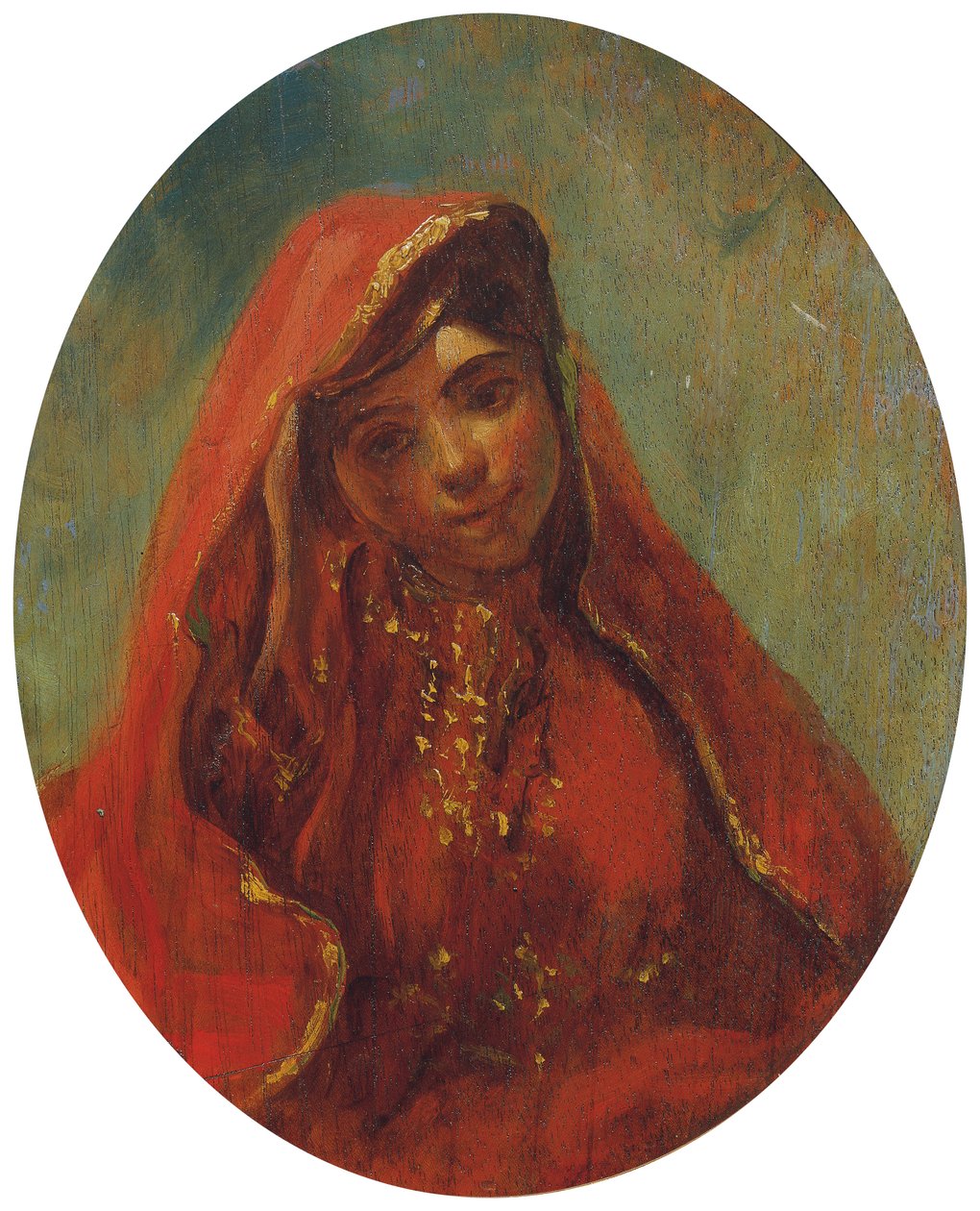 Poloviční postava marocké ženy od Eugène Delacroix