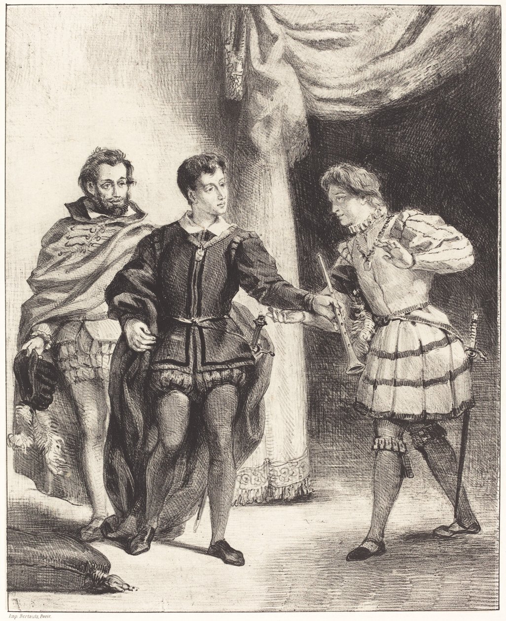 Hamlet a Guildenstern Act III, Scéna II, 18341843. od Eugène Delacroix