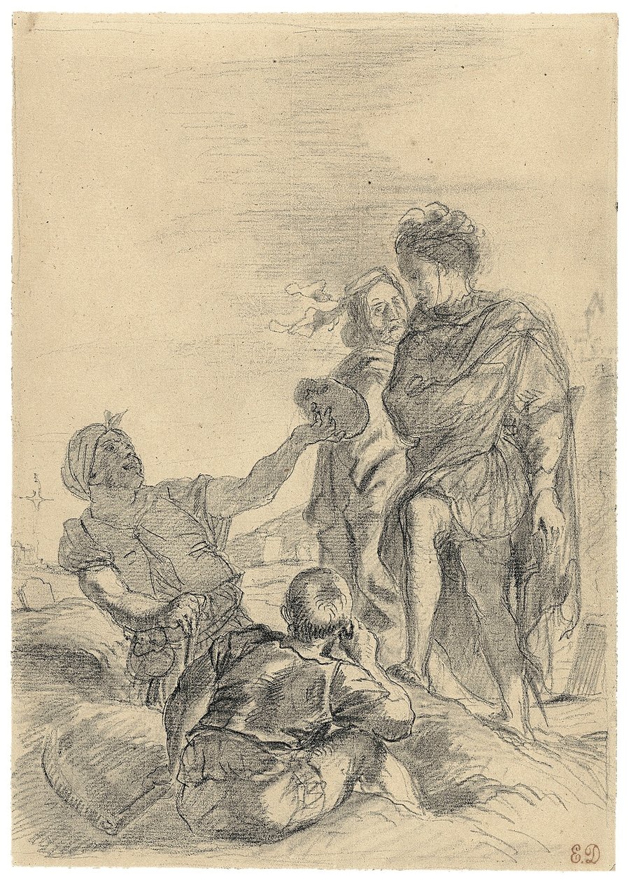 Hamlet a hrobníci od Eugène Delacroix