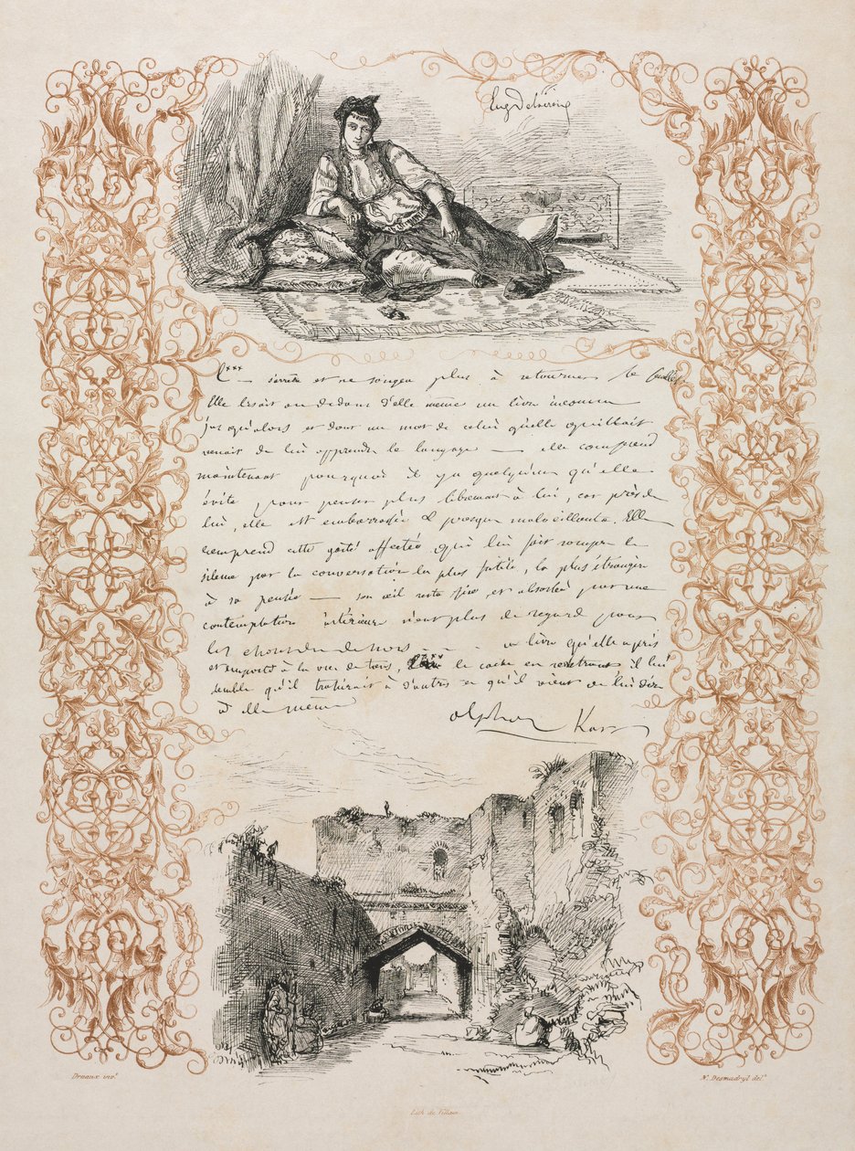 Židovka z Alžíru a ulice v Alžíru od Eugène Delacroix