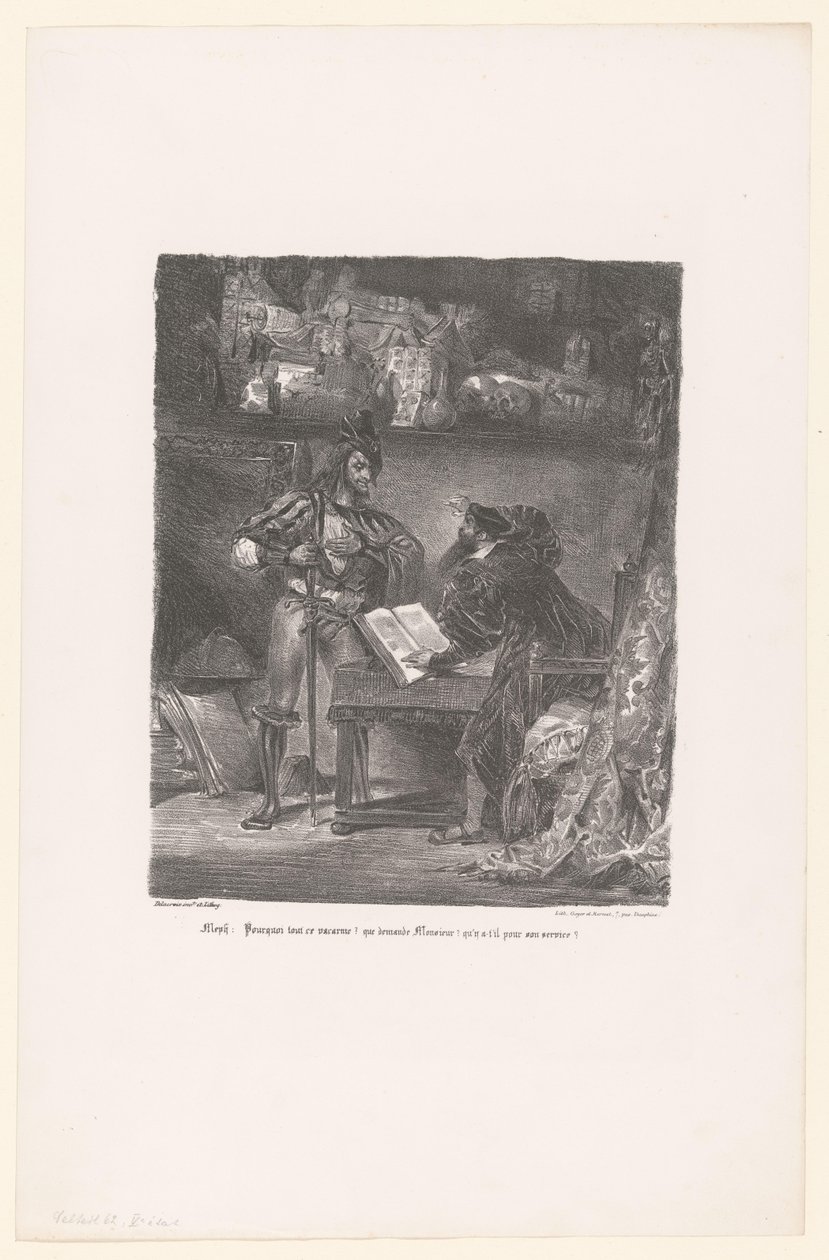 Mefisto verschijnt aan Faust Meph: Proč ten povyk? (...) (název na objektu) Faust (název seriálu) Faust, tragédie M. de Goethe (název série) od Eugène Delacroix