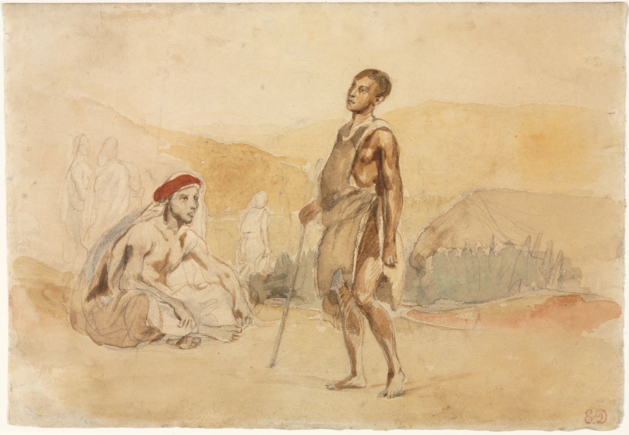 Maročané na venkově od Eugène Delacroix