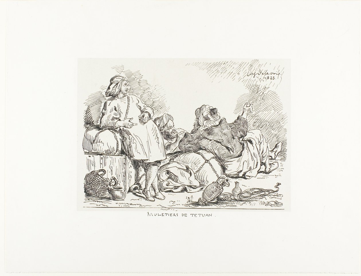Muletáři z Tetuanu od Eugène Delacroix