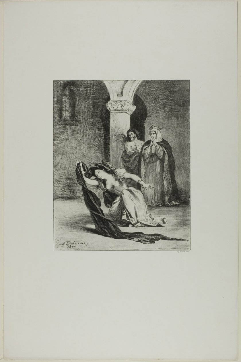 Oféliina píseň od Eugène Delacroix