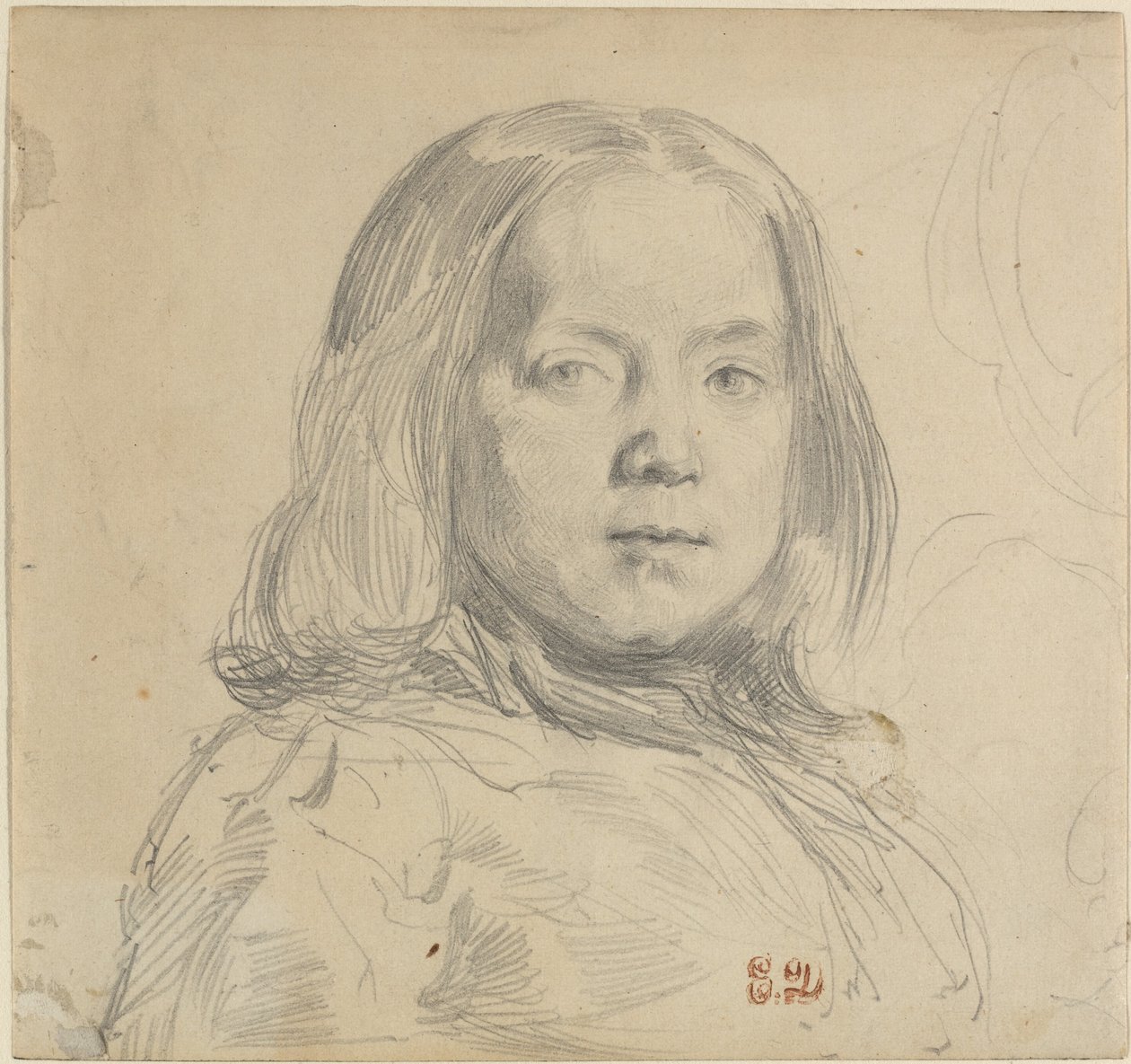 Portrét dítěte. od Eugène Delacroix