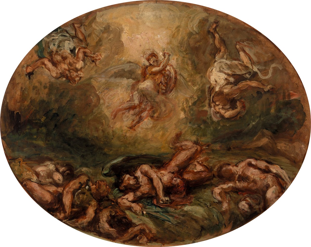Svatý Michael porazí ďábla od Eugène Delacroix