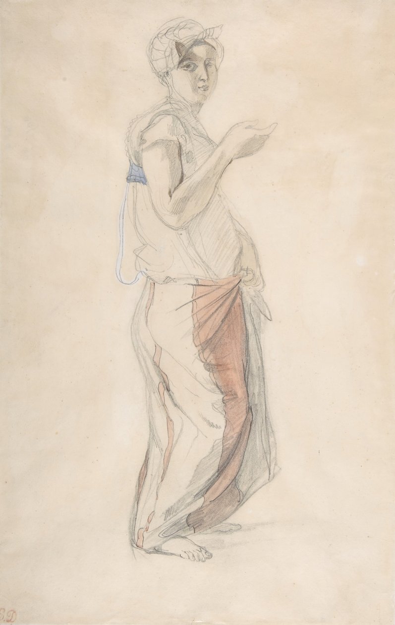 Stojící žena v marockém kostýmu, ca. 1834. od Eugène Delacroix