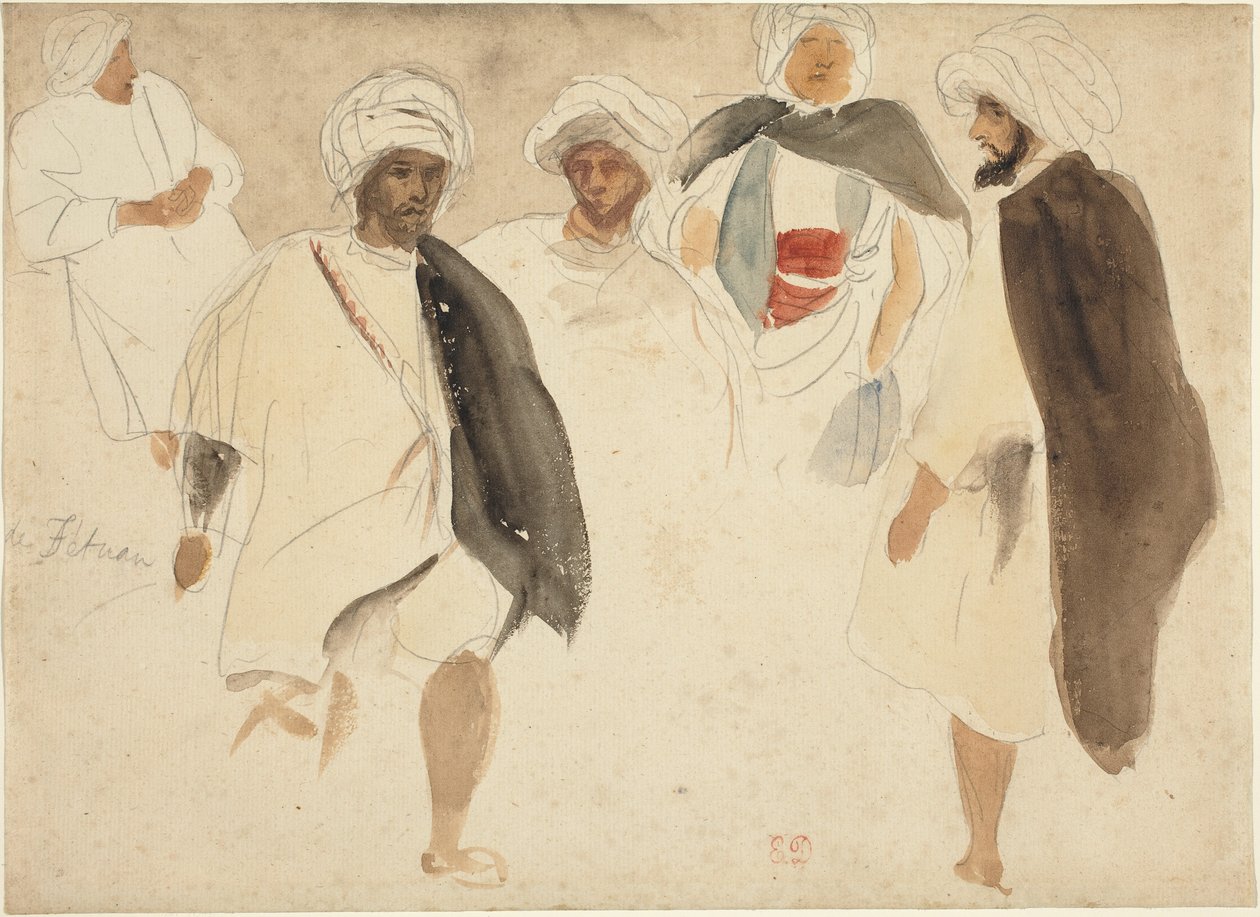 Studium Arabů od Eugène Delacroix