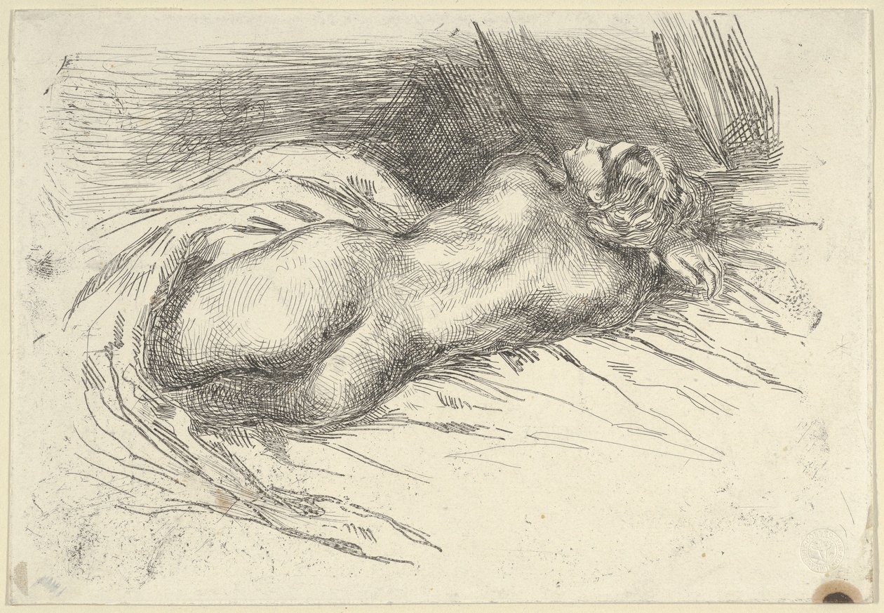 Studie o ženě při pohledu zezadu, 1833., 1833. od Eugène Delacroix