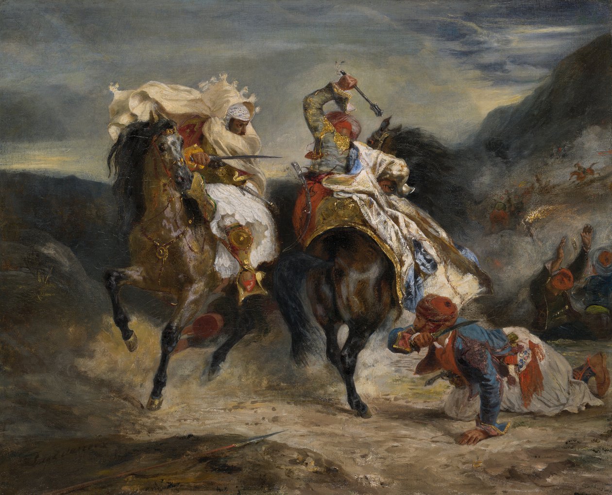 Souboj Giaoura a Hassana, 1826. od Eugène Delacroix