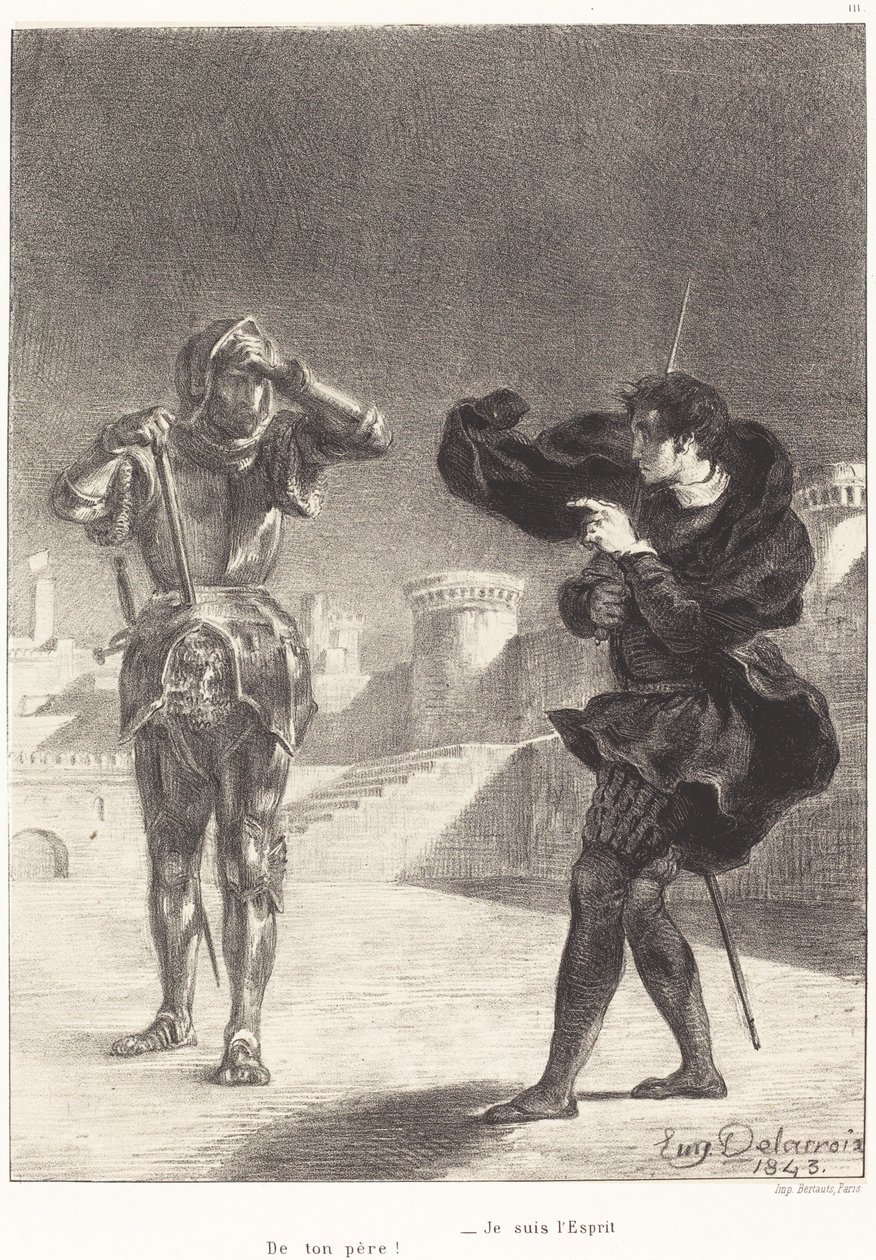 Duch na terase (1. dějství, scéna V) od Eugène Delacroix
