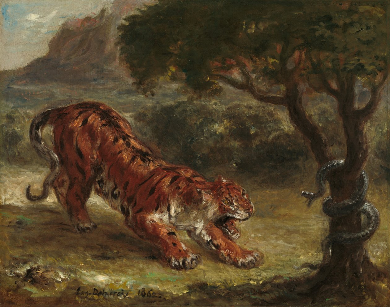 Tygr a had od Eugène Delacroix