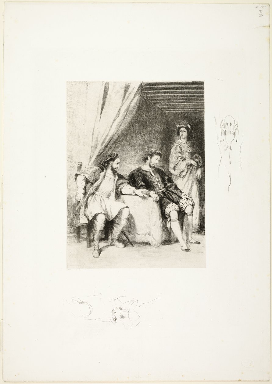 Weislingen vězněn Goetzem od Eugène Delacroix