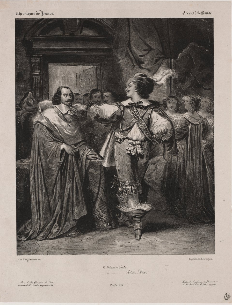 Letopisy Francie: Scéna z Frondy - Princ z Condé, 1829. od Eugène François Marie Joseph Devéria