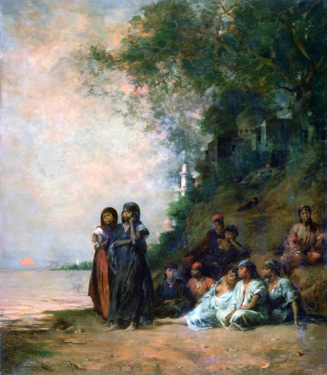 Egyptské ženy na okraji vody, 19. století od Eugène Fromentin