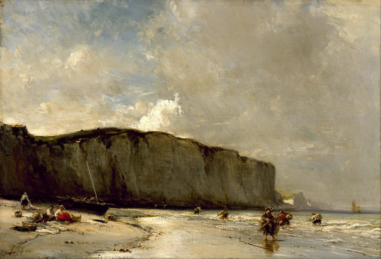 Pohled na pobřeží Normandie od Eugene Isabey