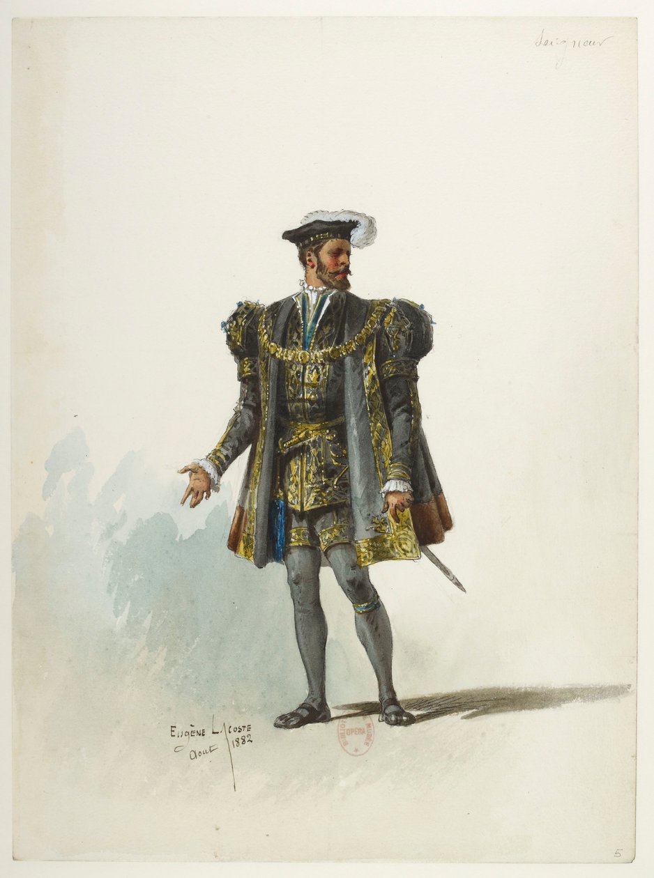 Btv1b84558104 05 - Saint-Saëns - Jindřich VIII - Modely kostýmů - Lacoste - 5. Lord od Eugene Lacoste