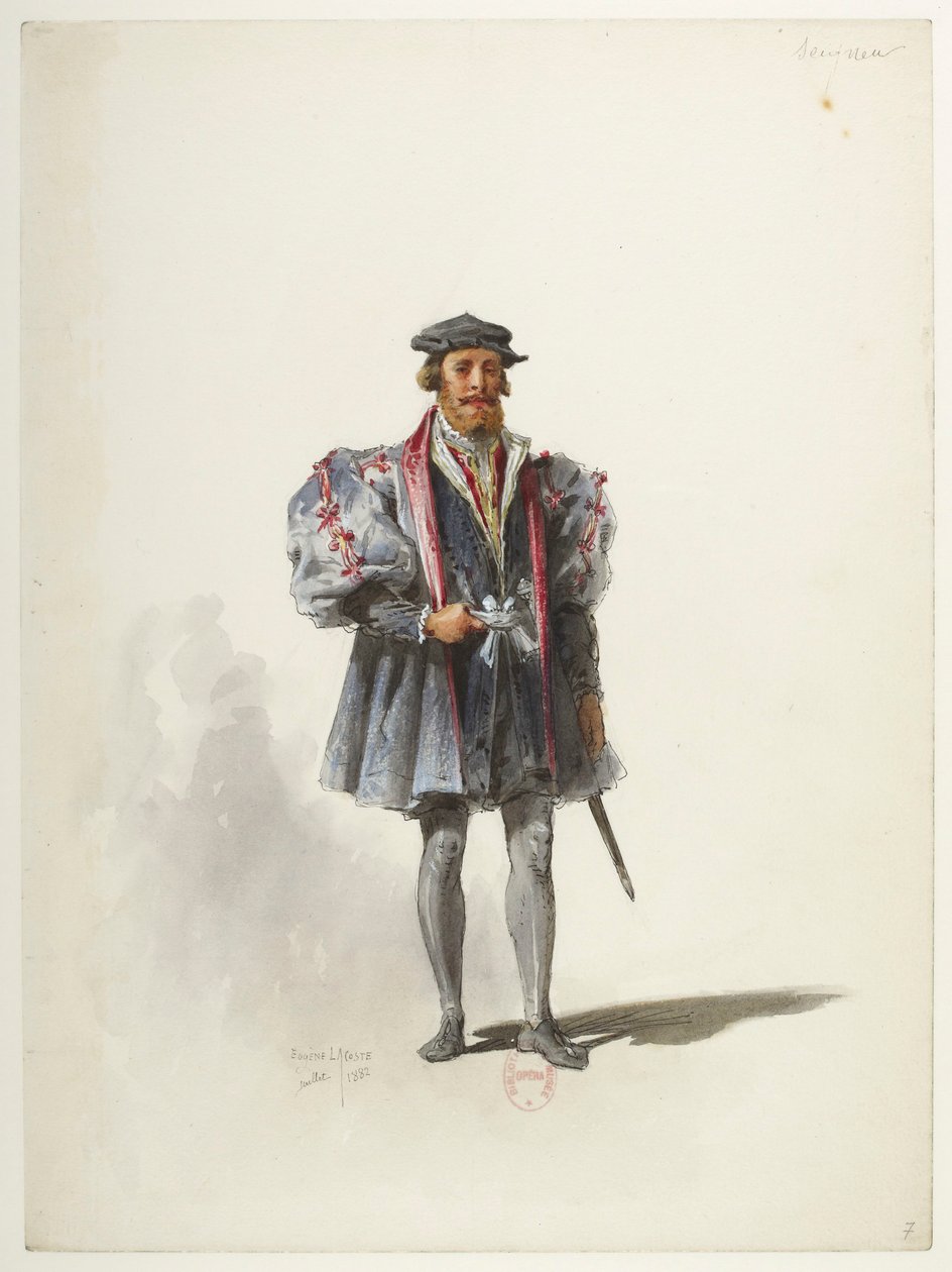 Btv1b84558104 07 - Saint-Saëns - Jindřich VIII - Modely kostýmů - Lacoste - 7. Seigneur od Eugene Lacoste