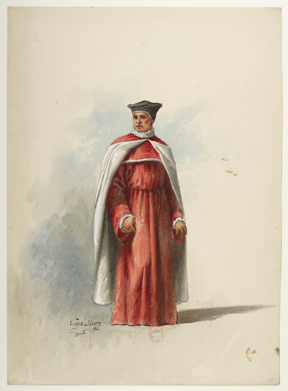 Btv1b84558104 15 - Saint-Saëns - Jindřich VIII - Maquettes de costumes - Lacoste - 15. kostým od Eugene Lacoste