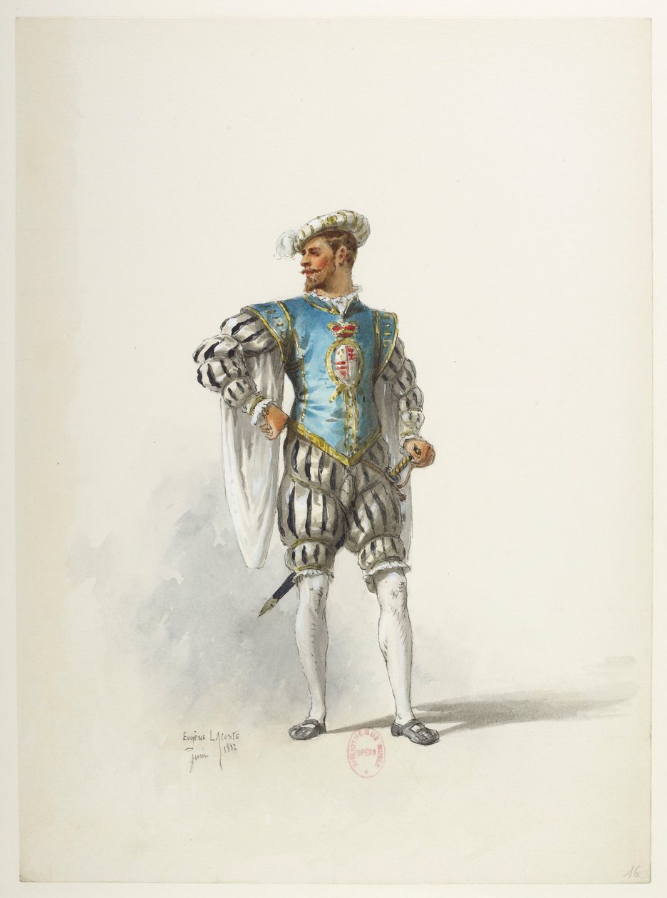 Btv1b84558104 16 - Saint-Saëns - Jindřich VIII - Maquettes de costumes - Lacoste - 16. kostým od Eugene Lacoste