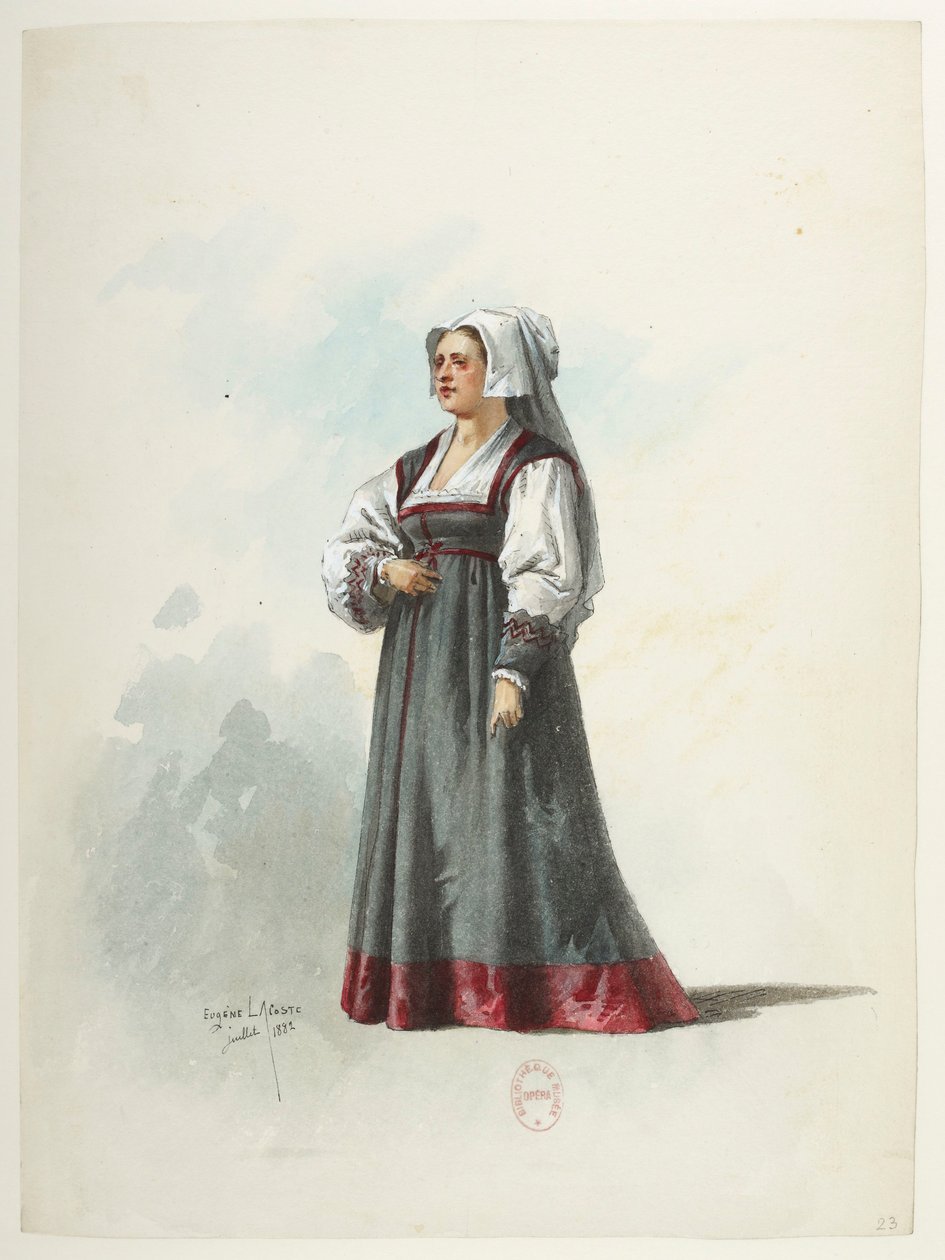 Btv1b84558104 23 - Saint-Saëns - Jindřich VIII - Maquettes de costumes - Lacoste - 23. kostým od Eugene Lacoste